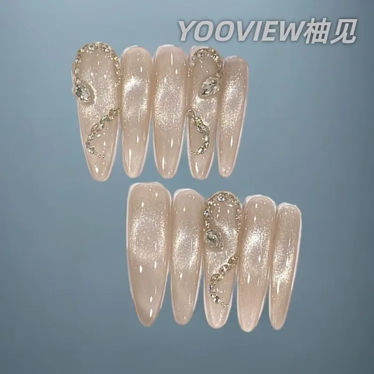高级感穿戴甲】工灵蛇美甲高质量穿戴甲片推荐2025爆款美甲美甲