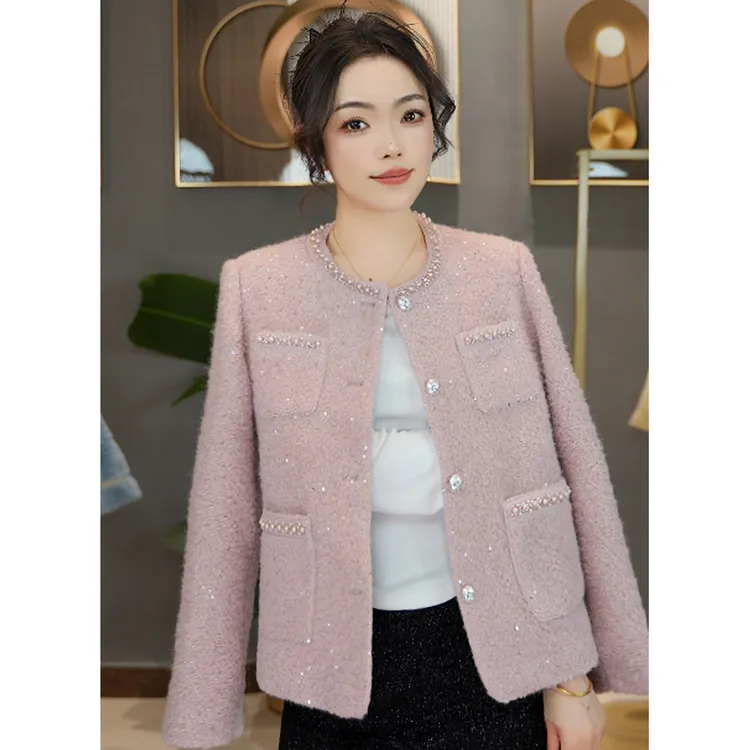 法式羊毛小香风外套女新款爆款春季气质百搭显瘦时尚轻奢洋气潮牌