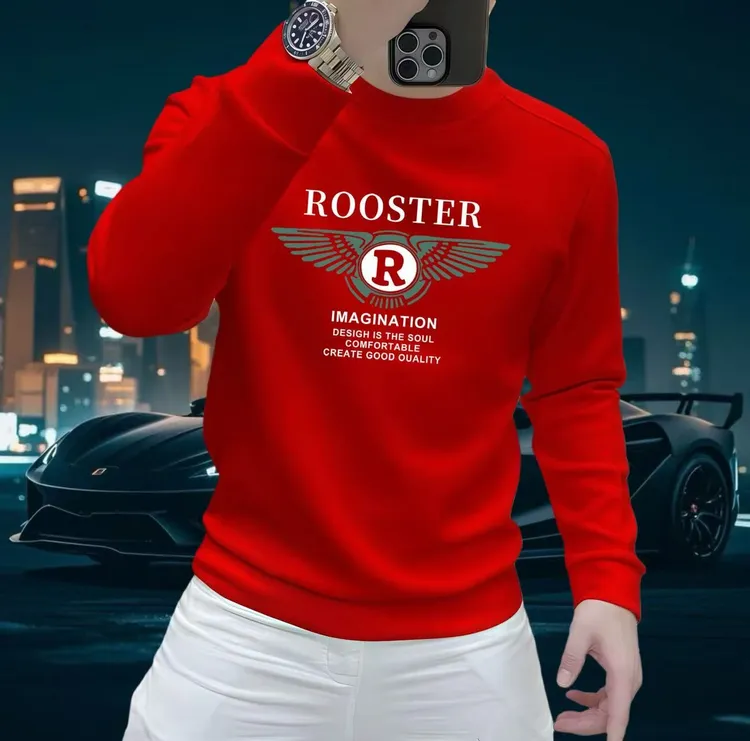 潮牌个性重磅圆领痞帅街头休闲百搭秋冬季印花时尚男士潮流卫衣