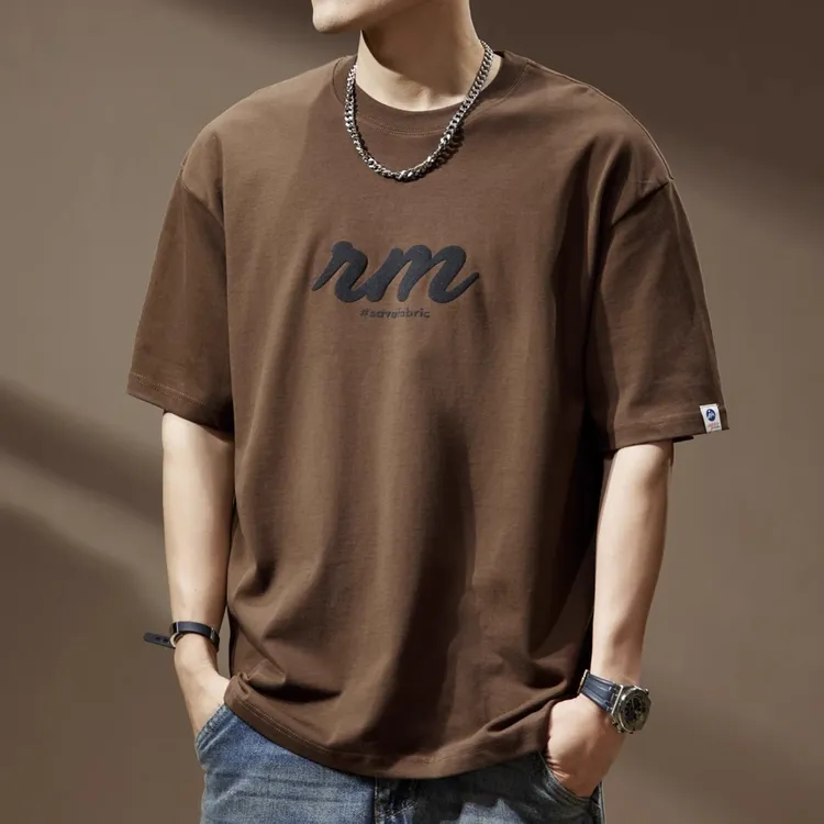 MR.MUDI/穆迪先生美式印花男短袖t恤夏季宽松大码纯棉圆领百搭潮