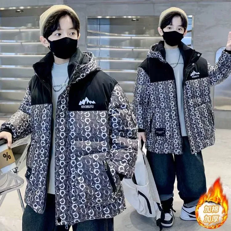 潮流男童加厚冲锋衣棉服4572