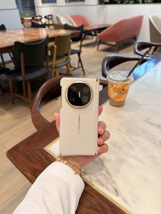 适用于华为Matex6/Matex5磁吸双中轴折叠手机壳 包镜头双中轴