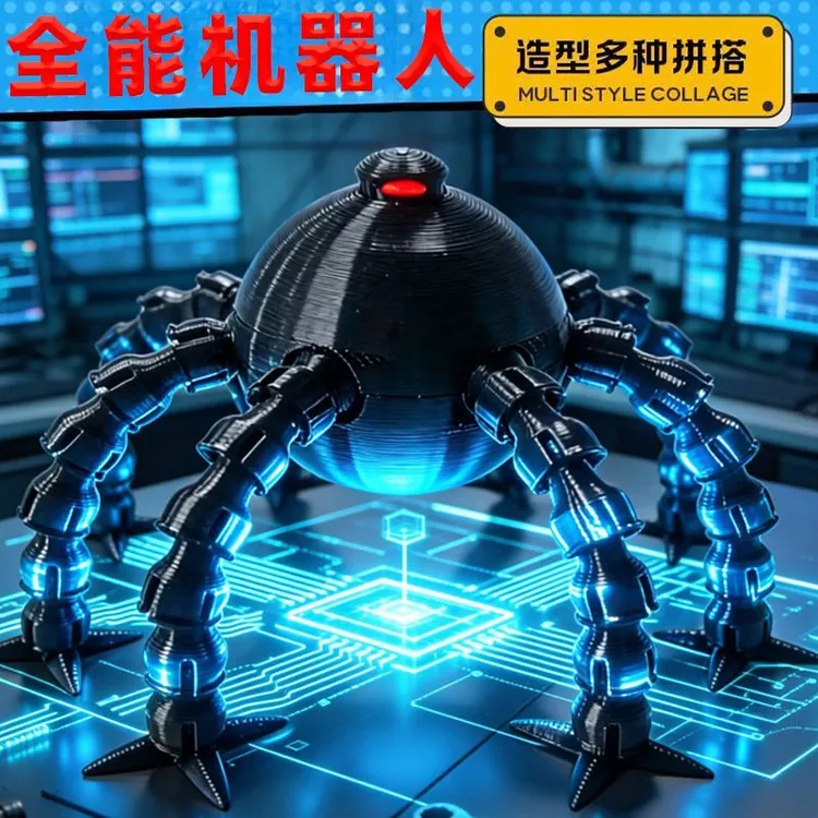 超人总动员3d打印全能机器人原画还原可动机器人关节触手可活动男