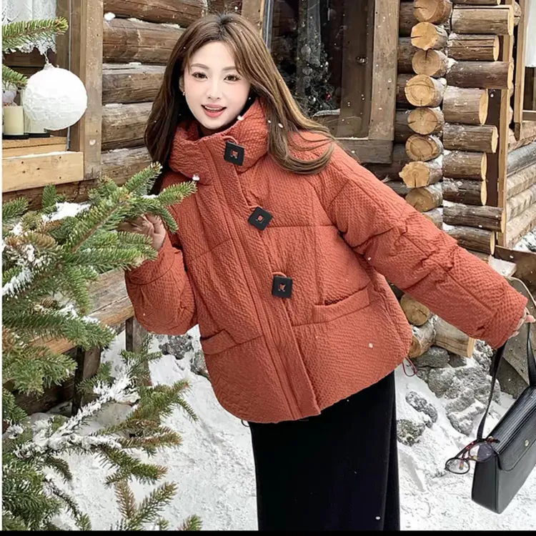 爆款棉服女款2025冬季新款韩系加厚棉衣宽松外套女保暖棉袄潮