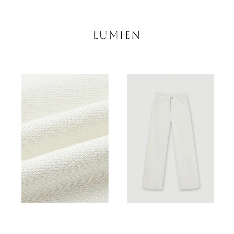 【LUMIEN 】早春新款时尚老钱风设计百搭宽松直筒牛仔裤女LX5AKK038