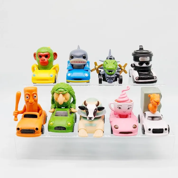 外国山海经小汽车木棍人鲨鱼卡布奇诺手办公仔儿童玩具模型礼物