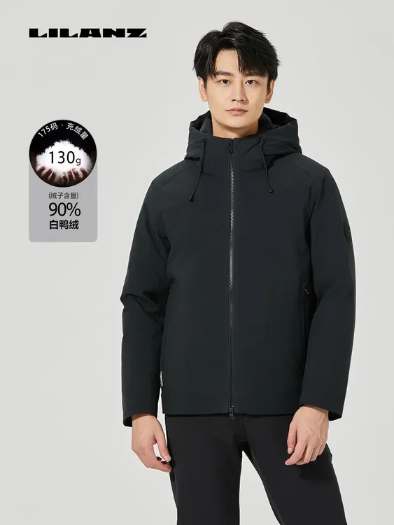 防水外穿保暖羽绒服男装舒适防风休闲秋冬男士冬季连帽运动