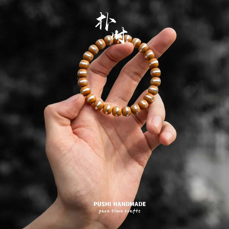 【核银】稀缺 大尺寸 全品老挝核核尖珠 全无白 全银套件