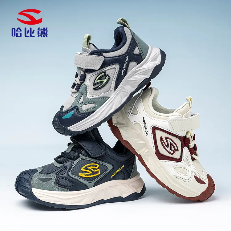 哈比熊童鞋2026新款皮面防水儿童运动鞋男童轻便百搭时尚女童童鞋商品图