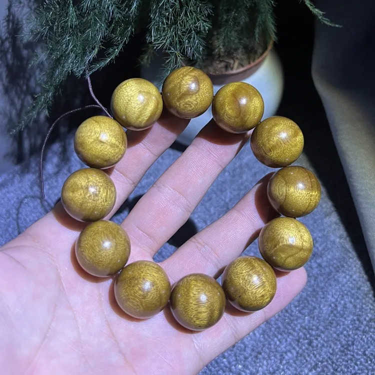 金丝楠1.8手串精选好料手工打磨光泽细腻优品文玩手串金丝楠木