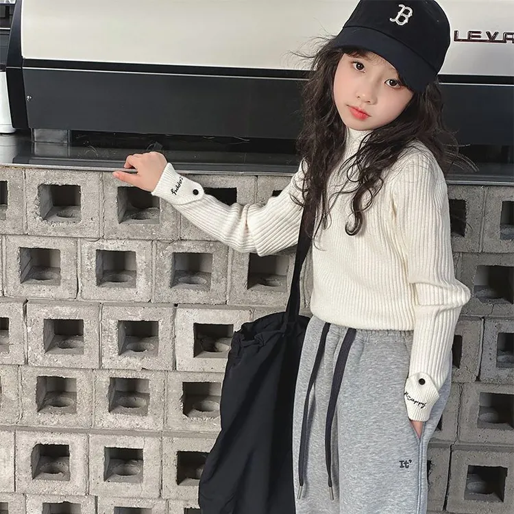 女童毛衣儿童打底衫韩国童装秋冬装新款大童洋气针织上衣女宝衣服