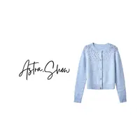 Astra闪闪|【弗洛伊德】重工钉珠亮片圆领针织开衫BQZ3027