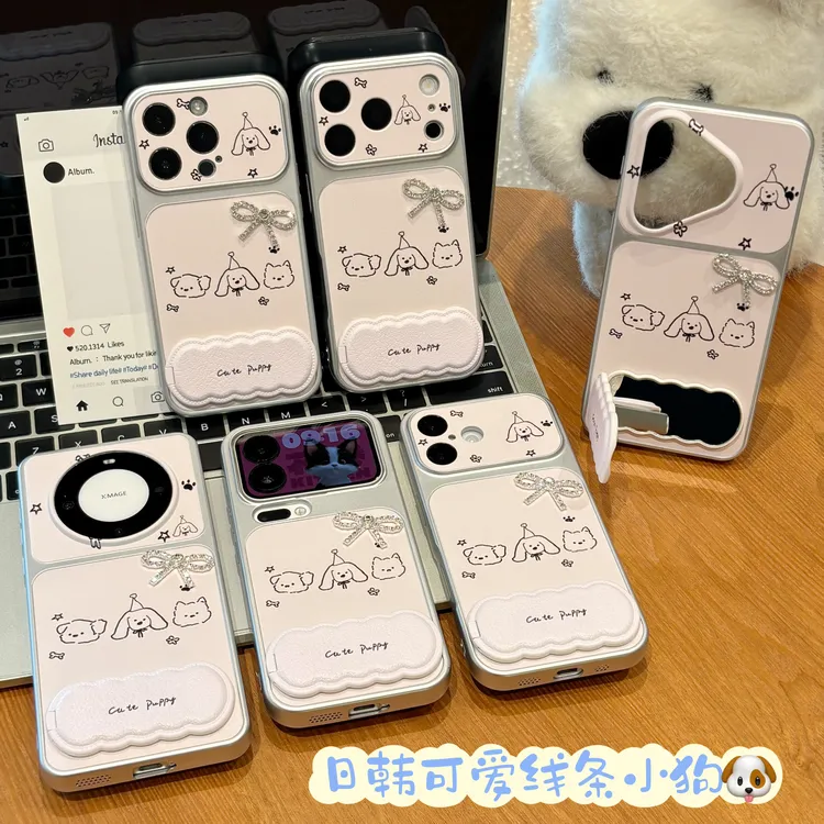 BANCA闪钻蝴蝶结支架秒变18适用苹果17/16/华为vivoppo小米手机壳商品图