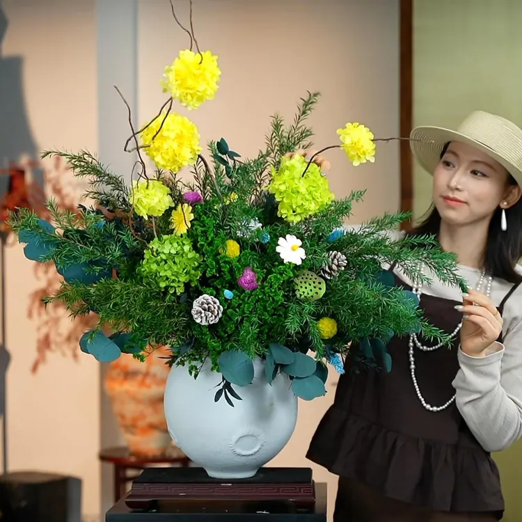 多面观【春野序章】永生花束 真花室内家居插花摆件花卉植物