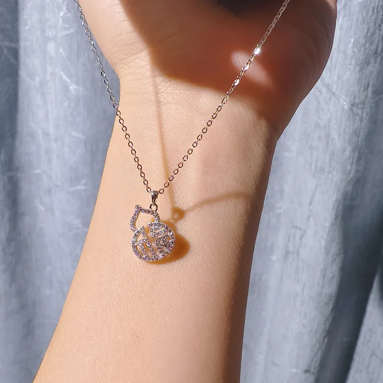 坠链均925银 坠链均925银简约百搭莫桑项链气质精致轻奢