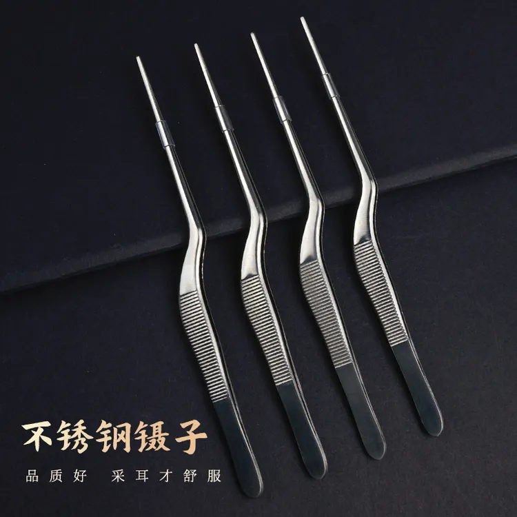 采耳工具镊子不锈钢尖头挖耳朵工具手工夹耳屎防滑采耳神器专业