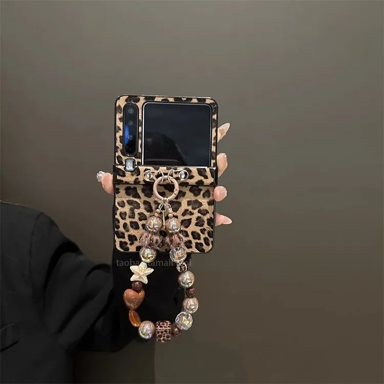 适用华为Pura X典藏版折叠屏手机壳复古美拉德棕豹纹时尚女保护套