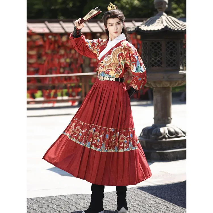 【奥莱撤柜】花锦记原创汉服【龙麟卫】明制飞鱼服锦衣卫男女情侣款日