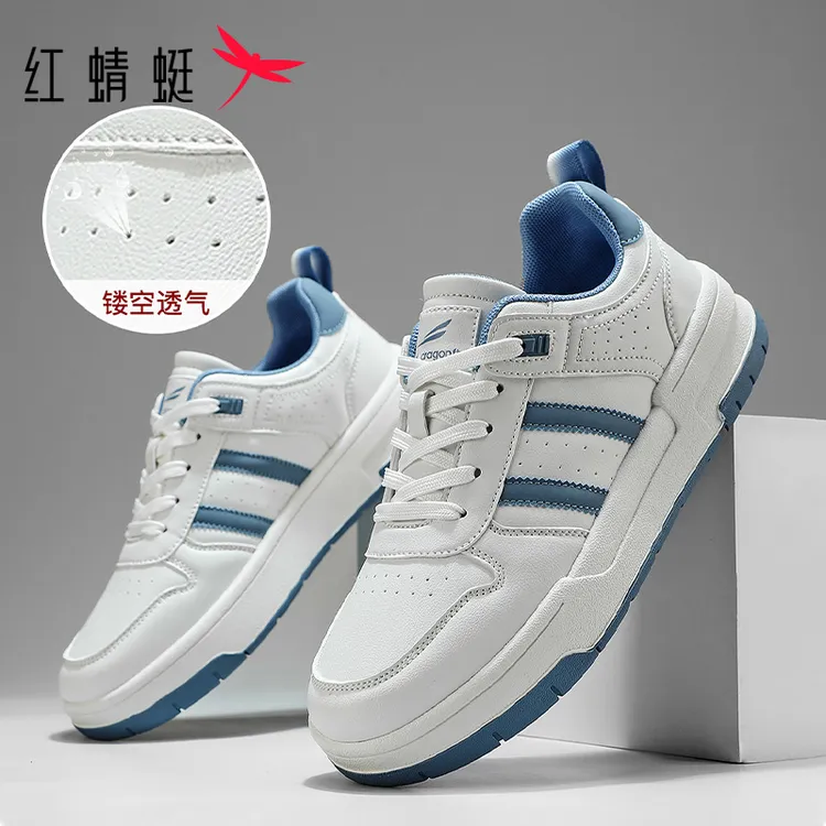 红蜻蜓运动鞋男2024新款夏季透气小白鞋男士休闲透气板鞋男潮鞋