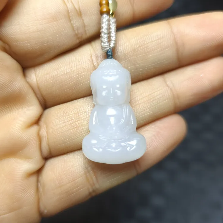 和田玉宝宝佛双面雕工男女款平安挂件