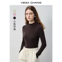 VEGACHANG【温柔简约】显气质针织衫女2025新款简约百打底衫0238MM