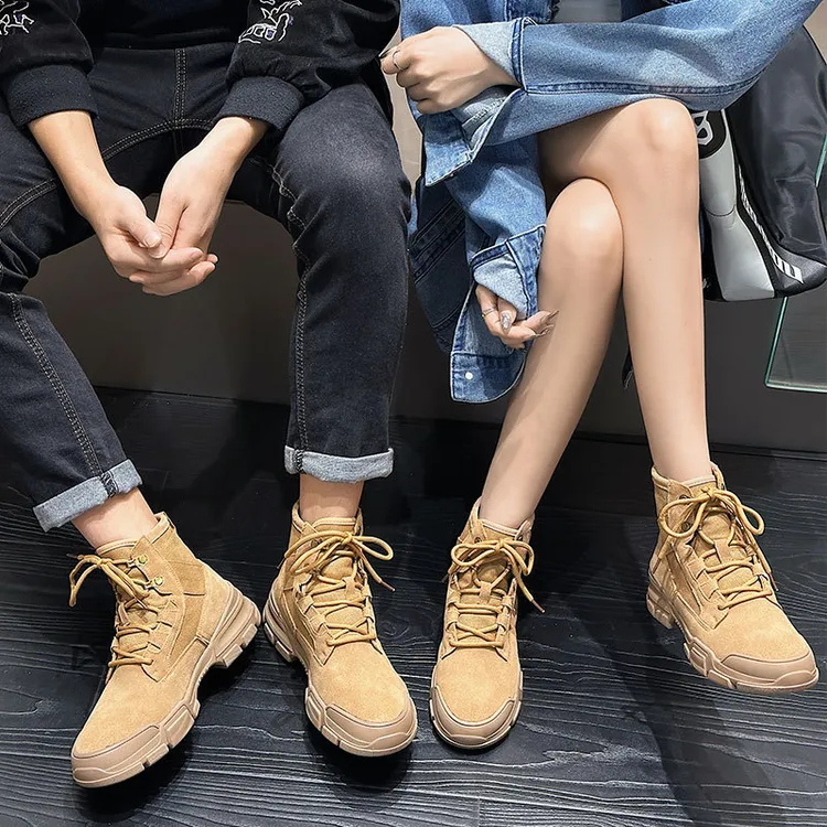 韩版小短靴高帮马丁靴秋冬季女士靴子女装靴子chic百搭女装靴女靴