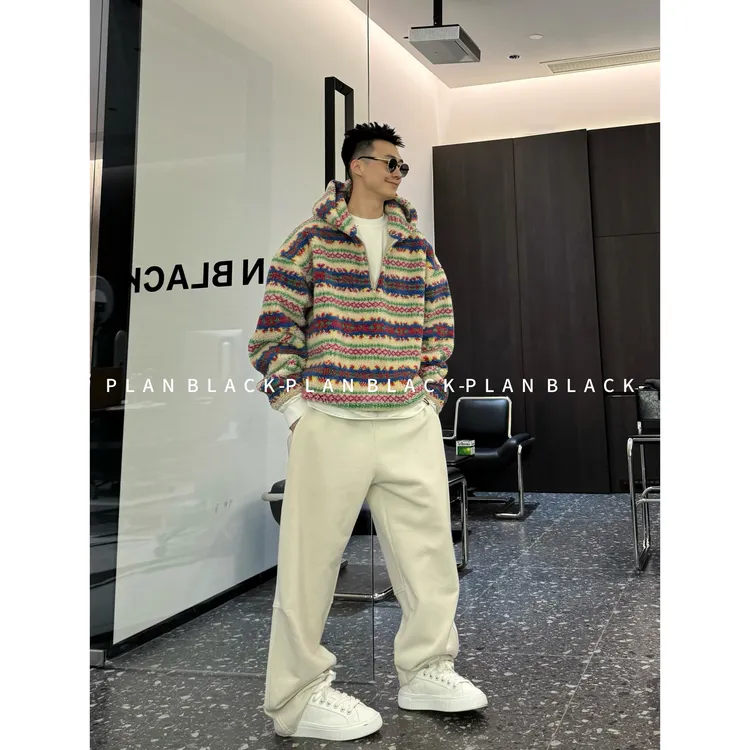 RICH陈发财【麓费岛圣诞/摇粒绒】玩色彩！保暖羔绒潮搭氛围外套8279