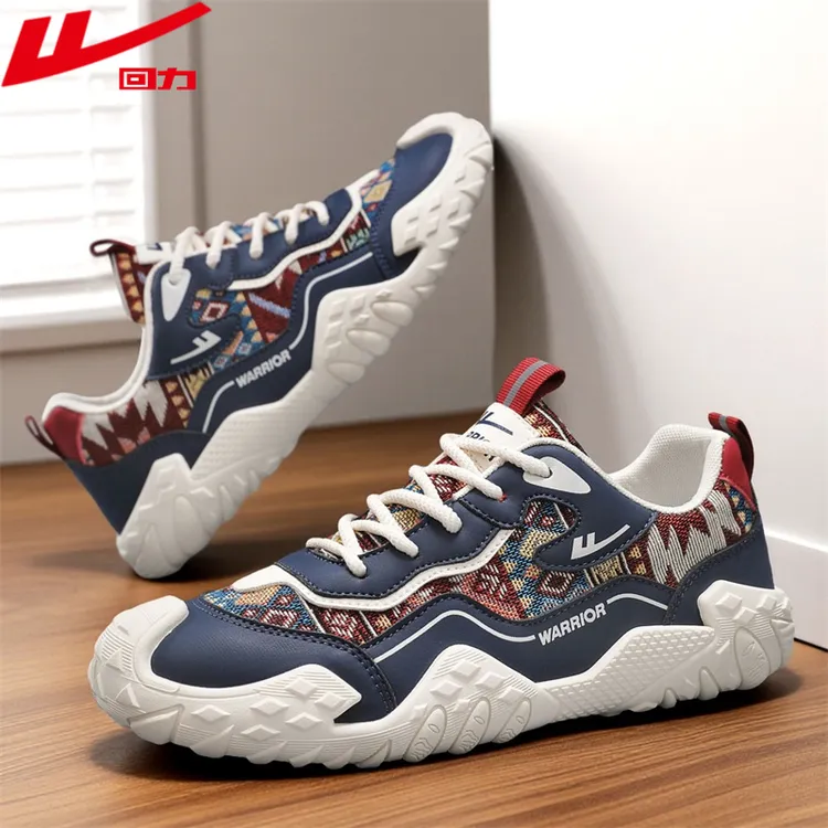 回力男鞋春季新款舒适轻便软底刺绣时尚休闲鞋运动百搭潮流德训鞋商品图