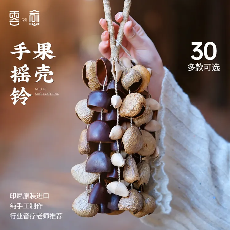 云愈种子壳果实坚果伴奏疗愈乐器音摇铃夹竹桃黑果果壳水铃桐果壳