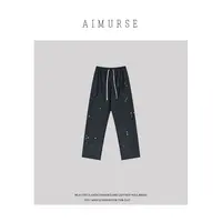 AIMURSE【安澜】小众设计师 松紧腰抽绳工艺款百搭休闲裤 AM70157
