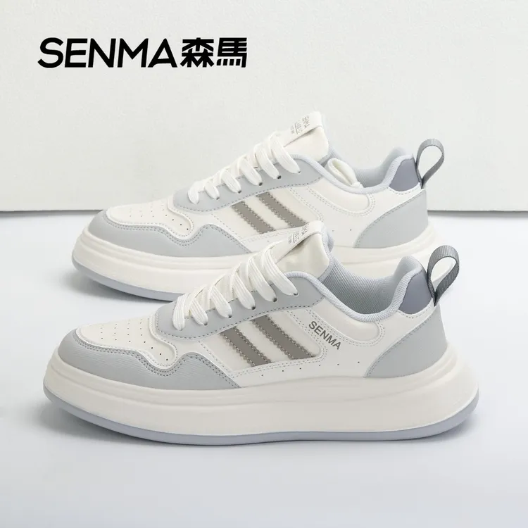 SENMA/森马男鞋厚底板鞋秋季新款百搭休闲运动鞋透气增高鞋子时尚