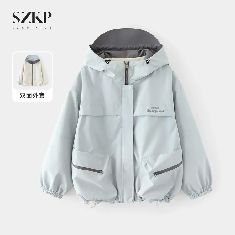 SZKP秋季新款女童装潮款上衣中大童休闲时尚儿童外套YNYQ553301