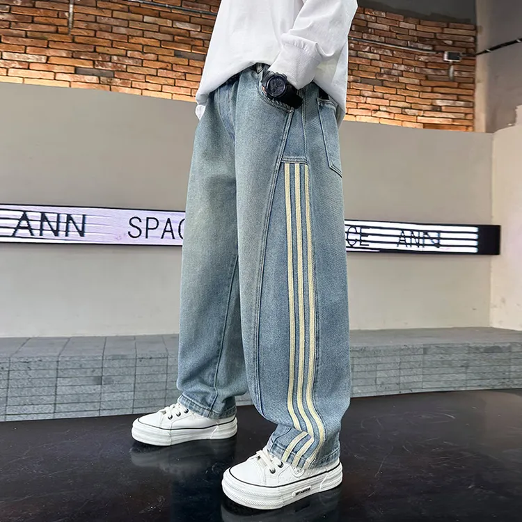 男童牛仔裤春秋2025新款中大儿童春季休闲长裤痞帅男孩裤子炸街潮