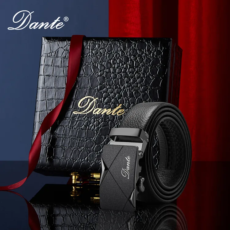Dante专柜正品男士皮带轻奢腰带自动扣时尚裤腰带送礼盒-SC