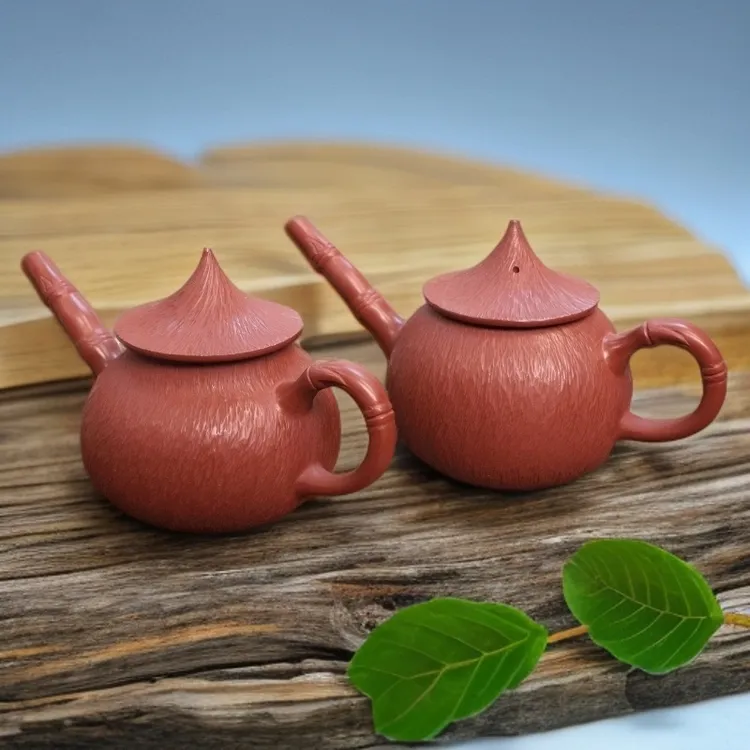 【鱼翁】超薄胎内推孔潮州手拉壶 跳刀工艺纯手工功夫茶泡茶壶