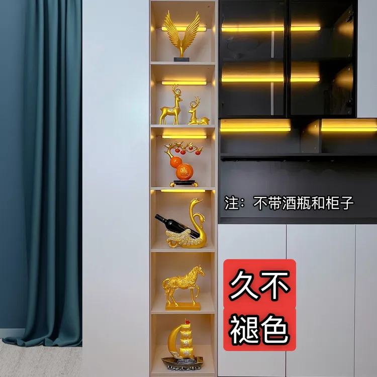 新款中式六格轻奢家居玄关客厅电视柜酒柜高档乔迁工艺品创意摆件