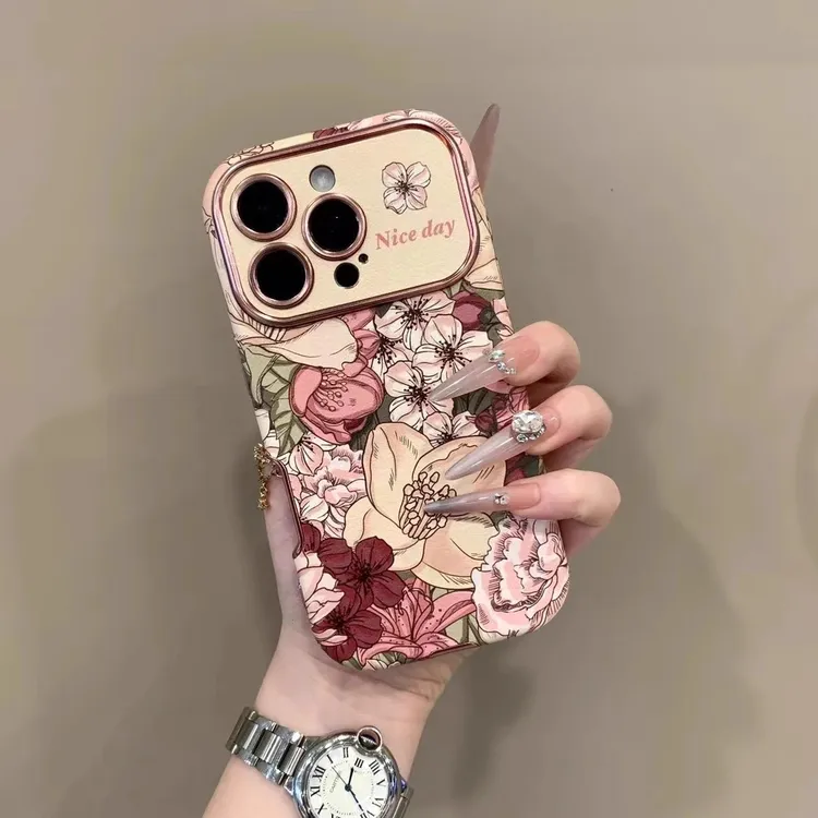 女神花适用苹果16promax手机壳iphone17pro轻奢女款15plus高级感
