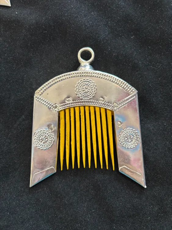 高仿镀银妈妈时尚高端梳子复古古风精致头饰发饰银色饰品配饰首饰