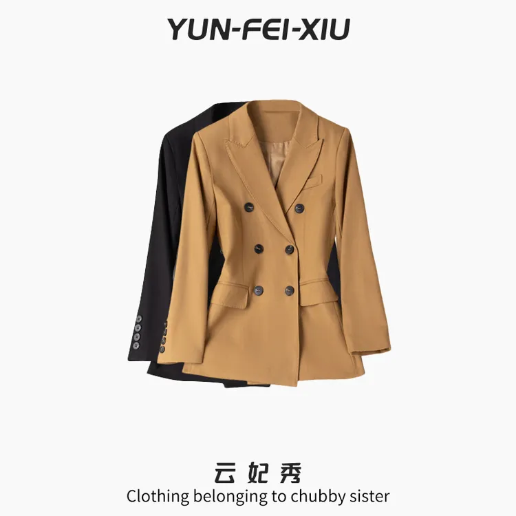 云妃秀大码女装外套纯色时尚休闲胖妹妹宽松休闲显瘦韩版秋季6111