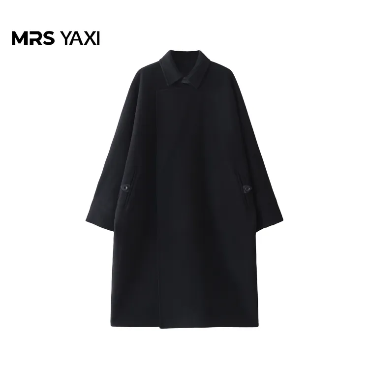 Mrsyaxi秋冬中长款羊绒羊毛毛呢外套大衣YX5073106