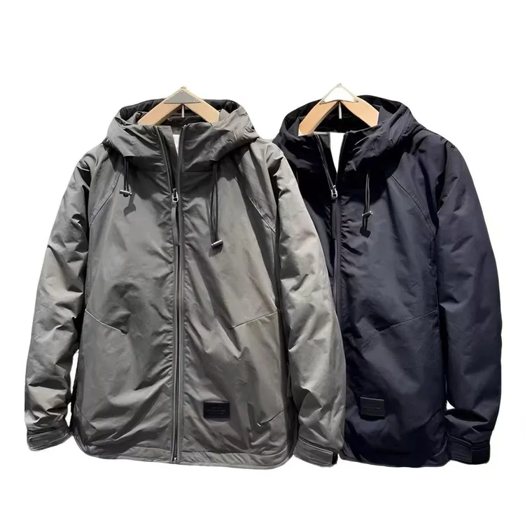 男装夹克防风冬季冲锋衣夹棉外套男时尚百搭宽松休闲连帽痞帅棉服
