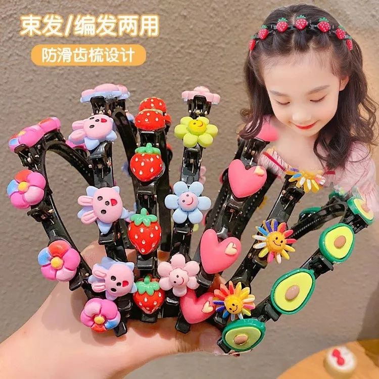 儿童碎发神器发箍发卡发饰头饰可爱发夹子防滑不伤发宝宝头箍编发商品图