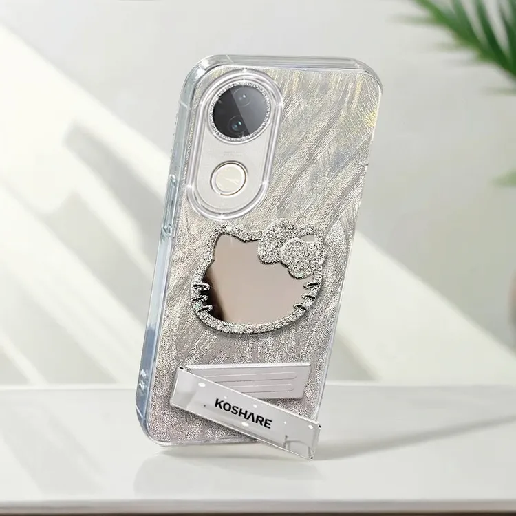 自带镜头膜VIVOS20手机壳全包V2429A软壳s20镶钻kt猫镜子羽纱保护