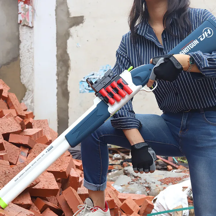 S686来福软弹抛壳可发射玩具男孩户外对战霰弹上膛喷射小玩具