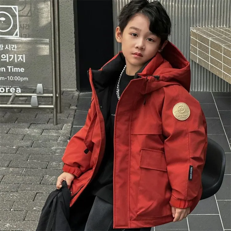 【加绒加厚】男女童冬装外套2025冬季新款中大童棉服秋冬款派克服潮