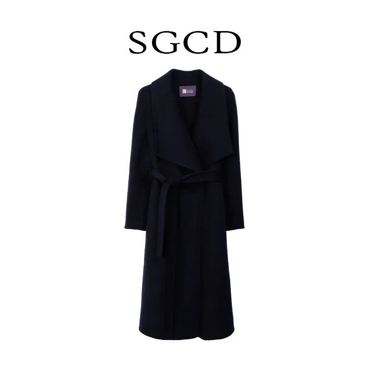 SGCD.【戛纳之夜】新款双面玫瑰花天然植物高支羊毛大衣气质长留香