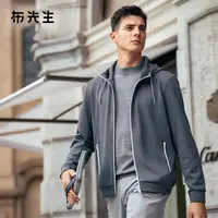 Mr.Bu布先生长袖连帽外套双向拉链设计秋冬休闲百搭男上衣BT16953