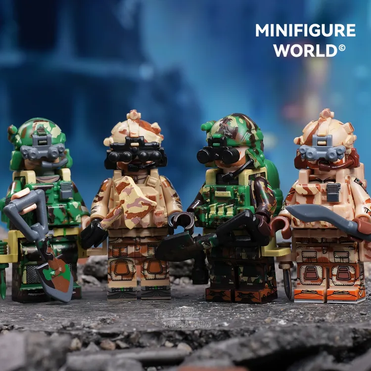 三角洲行动特种部队士兵威龙海豹突击队军事男孩拼装积木人仔玩具