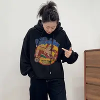 【林南南】连帽印花卡通字母卫衣休闲百搭宽松大码潮流696136