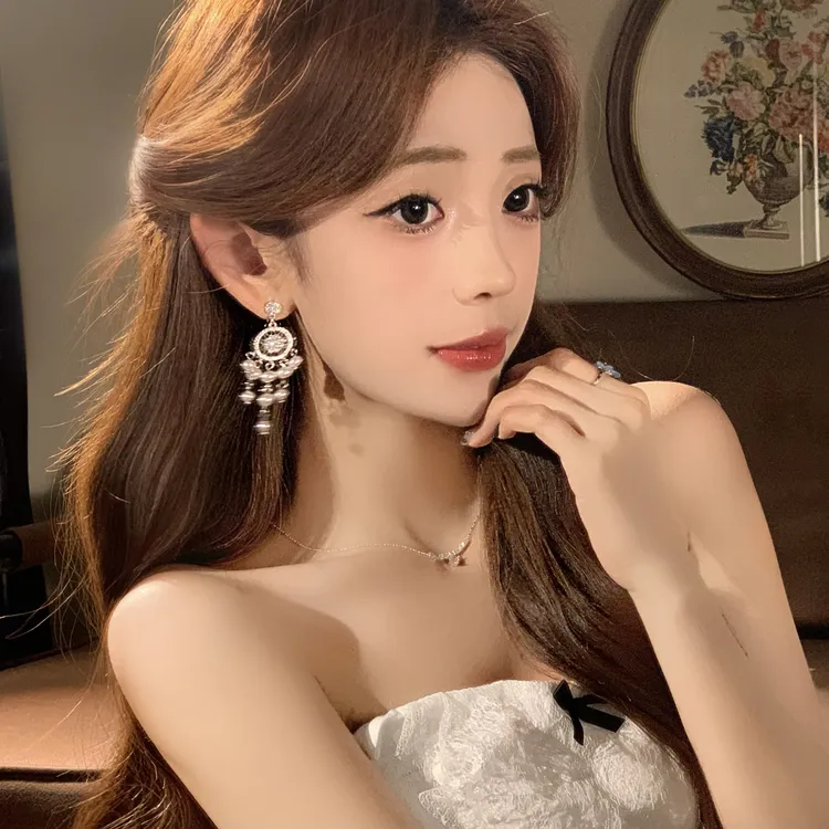 FULL GIRLISH耳环01832夸张珠珠百搭耳饰耳钉